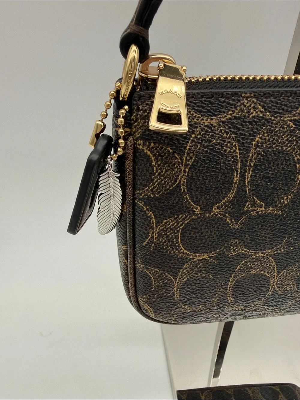 Coach Nolita 19 In Loved Signature Canvas With Charms Gold/Brown